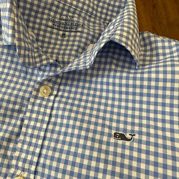 vineyard vines performance gingham button up shirt - Picture 2 of 5